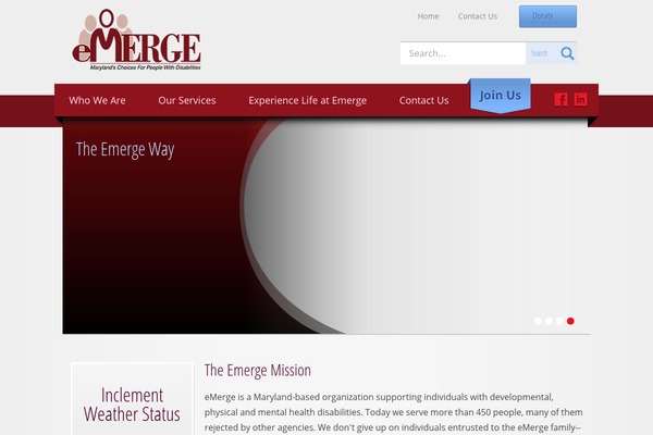Emerge theme site design template sample