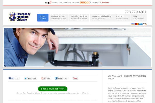 Plumber theme site design template sample