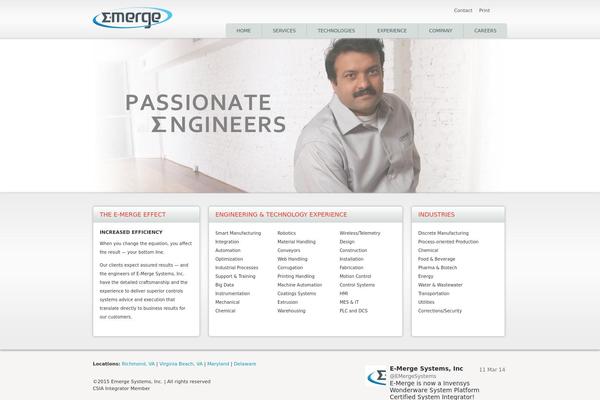 Emerge theme site design template sample