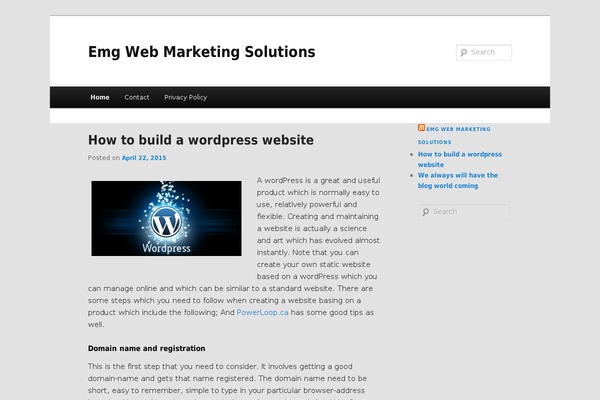 HyperSpace theme site design template sample