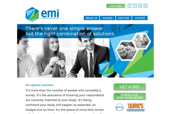 Emi theme site design template sample