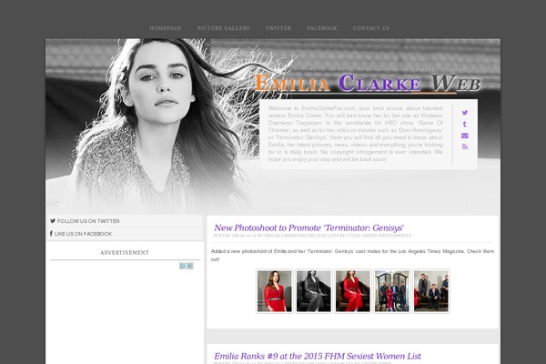 emiliaclarkefan.com site used Premade16
