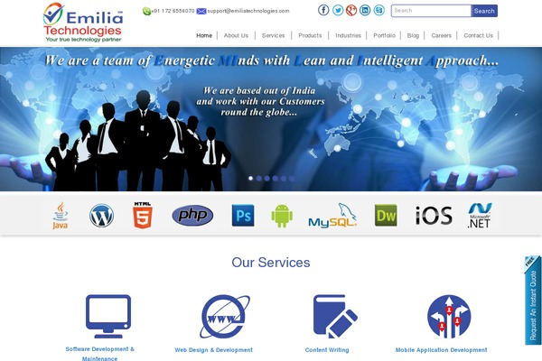 emilia theme websites examples