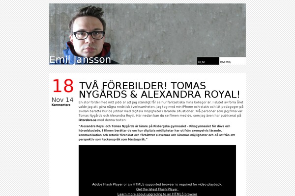 emiljansson.se site used Clean-minimal