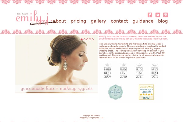emilyj.com site used OneColumn