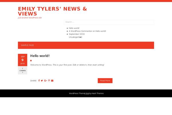 Viral theme site design template sample