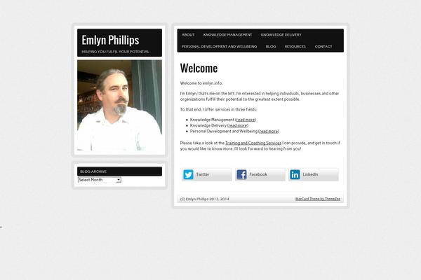 zeeBizzCard theme site design template sample