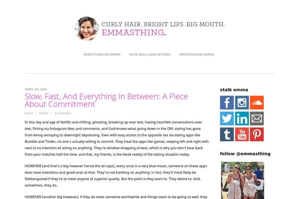 emmasthing.com site used Themify Base