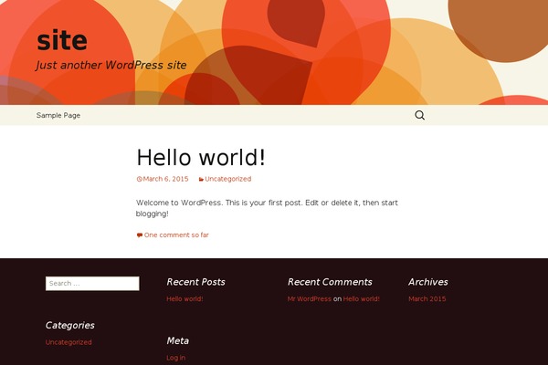 Twenty Thirteen theme site design template sample