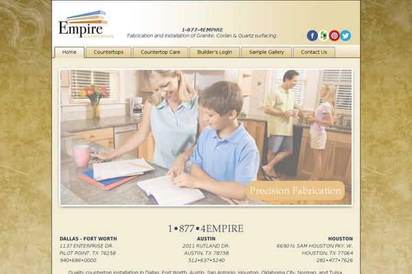 Empire theme site design template sample