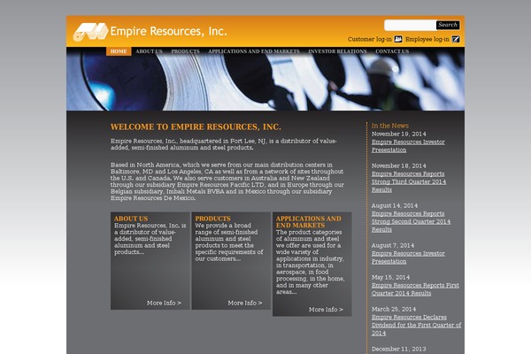 Empire theme site design template sample