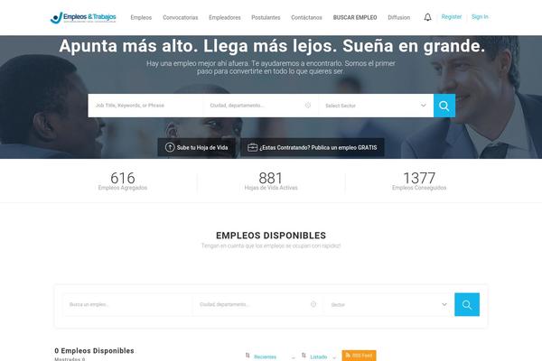 Site using Wp-jobsearch plugin