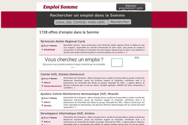 Emploi theme site design template sample