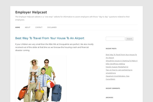 Twenty Twelve theme site design template sample