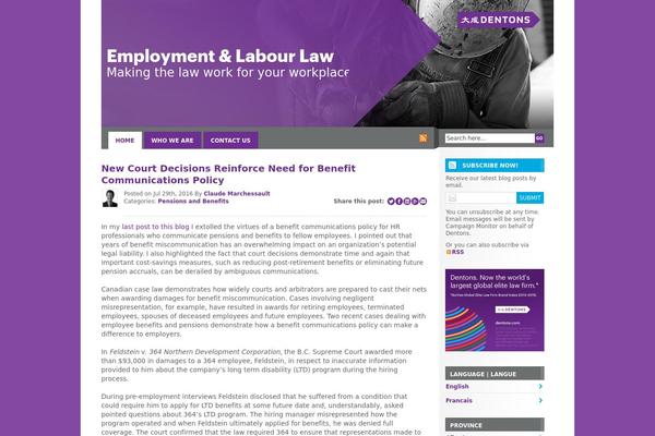 employmentandlabour.com site used Dentons-theme