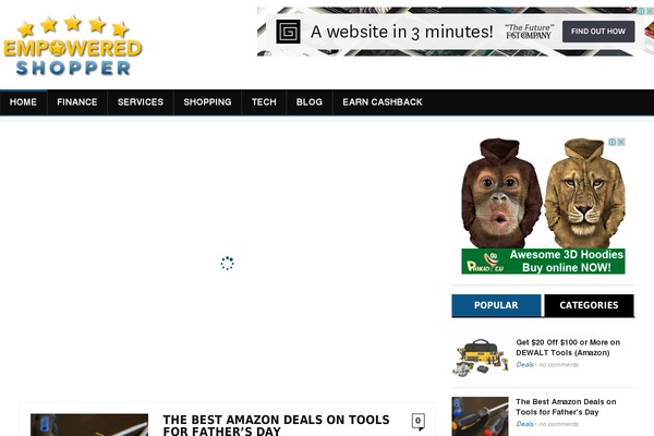 empoweredshopper.com site used REHub