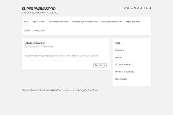Semplicemente theme site design template sample
