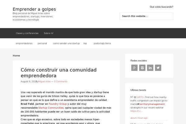 Site using Twiget Twitter Widget plugin