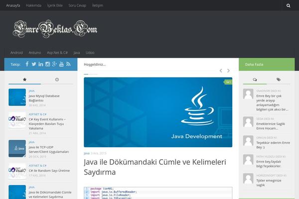 Hueman theme site design template sample