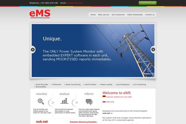 Ems theme site design template sample