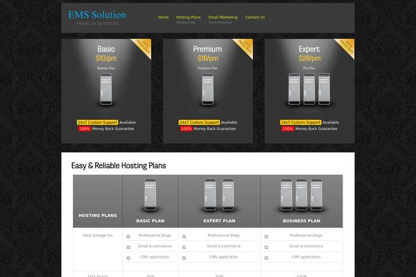 Hostme theme site design template sample