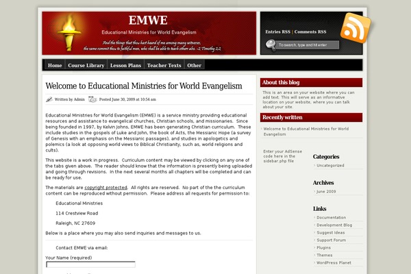 ModXBlog theme site design template sample