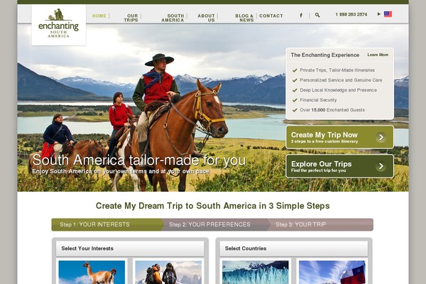 enchanting-south-america theme websites examples