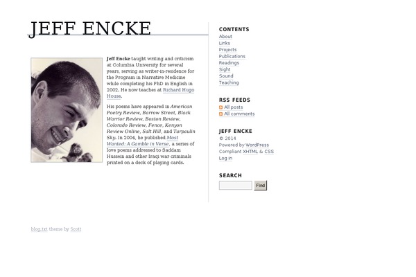 blog.txt theme site design template sample