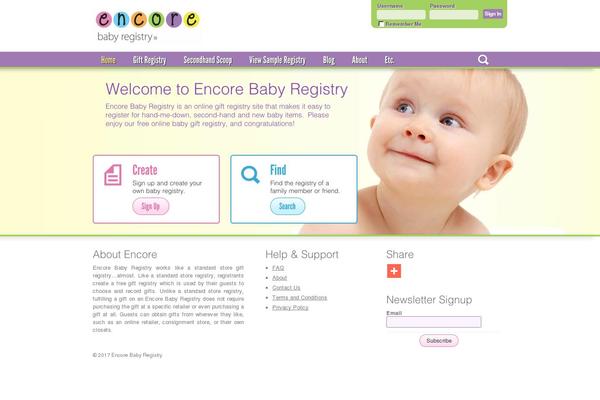 Encore theme site design template sample