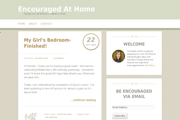 encouragedathome.com site used Decorated