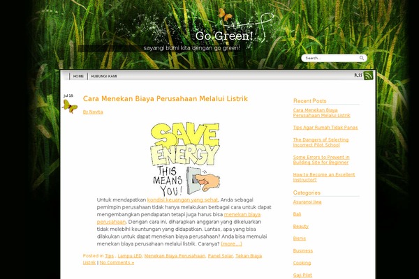 Greener Side theme site design template sample