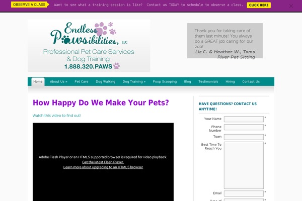 endlesspaws.com site used Thestationb