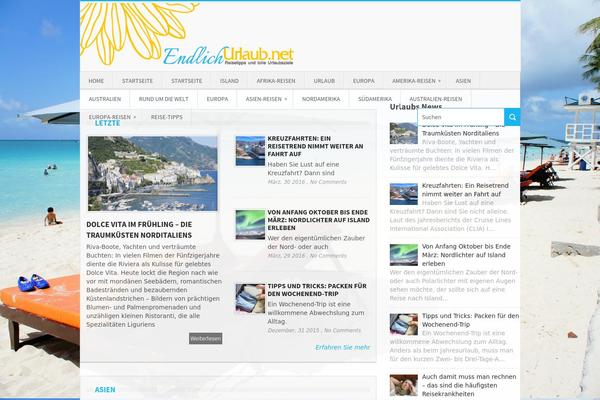 urlaub theme websites examples