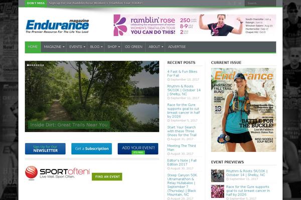 Endurance theme site design template sample
