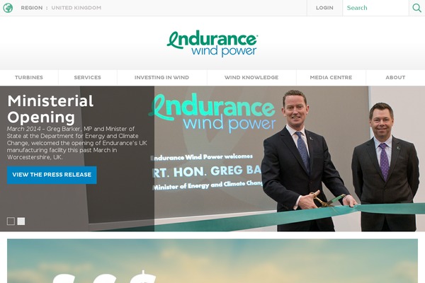 Endurance theme site design template sample
