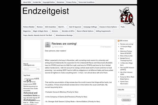 endzeitgeist.com site used Hueman