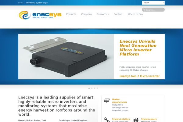 enecsys.com site used Mayland-blocks
