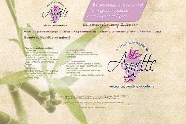 energetiquecapillaire.com site used Annette