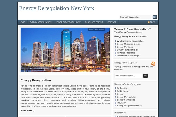 Energy theme site design template sample