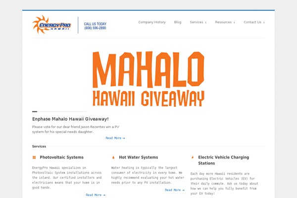 energyprohawaii.com site used Line