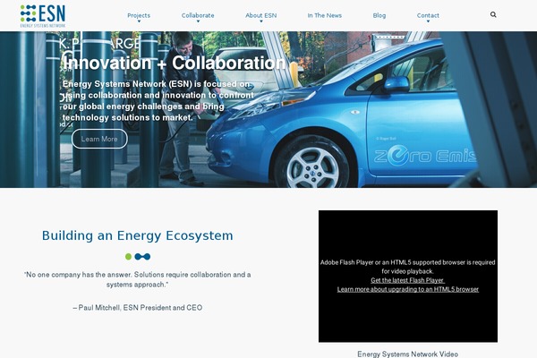 energysystemsnetwork.com site used Isc-bootstrap