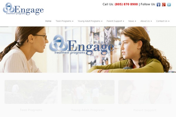 Engage theme site design template sample
