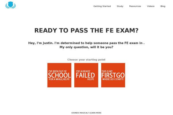 engineerintrainingexam.com site used Infinity-pro