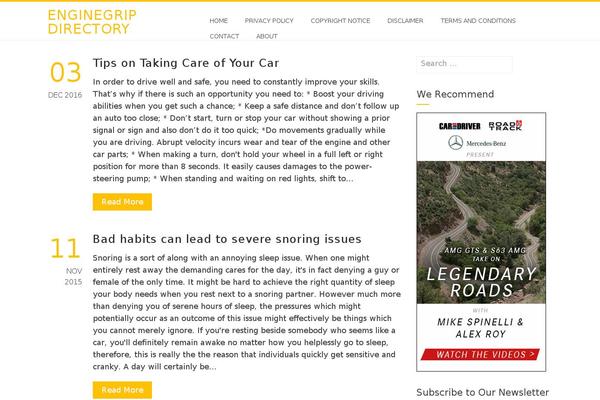 enginegrip.com site used Lycka lite