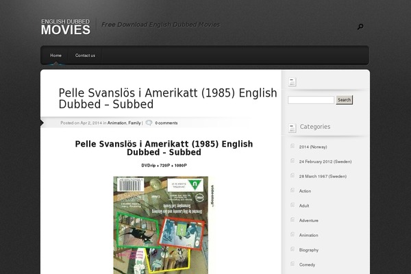 englishdubbedmovies.com site used Polished