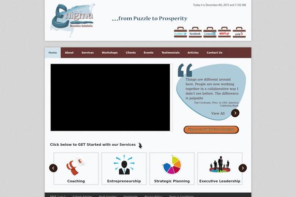 Enigma theme site design template sample