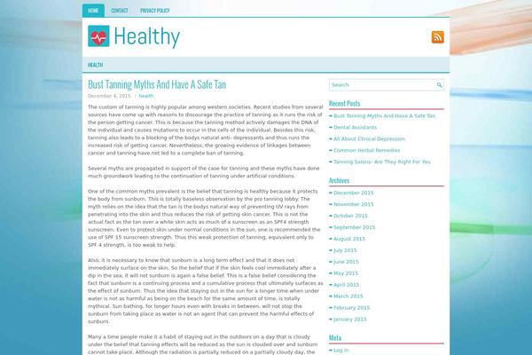 Healthy theme site design template sample
