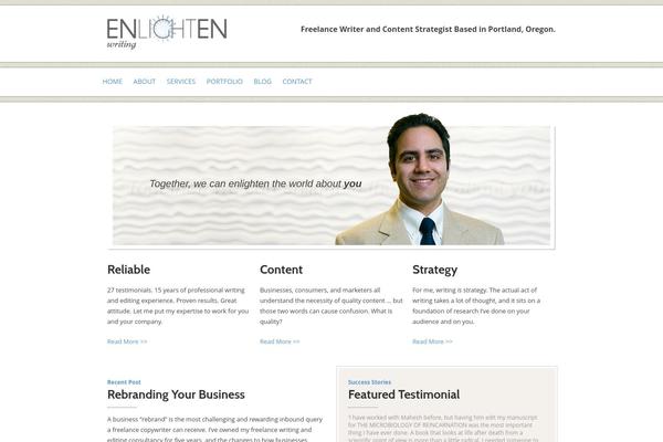 Enlighten theme site design template sample