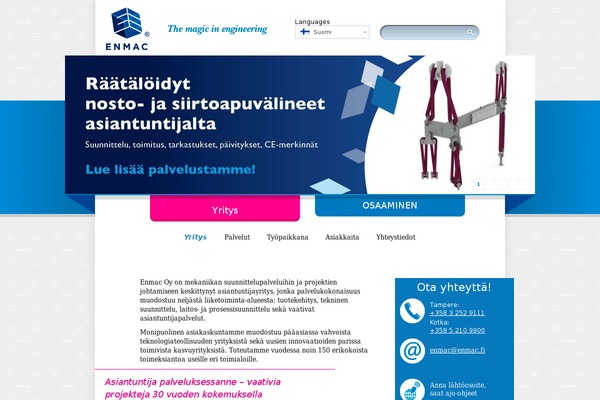 enmac.fi site used Jj-net-theme