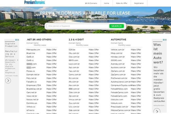 Domena2 theme site design template sample